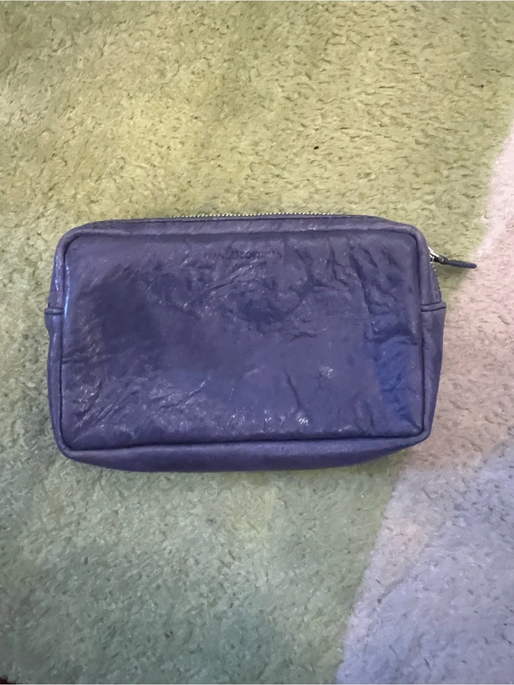 Francesco Biasia Blue or Purple Leather Pouch